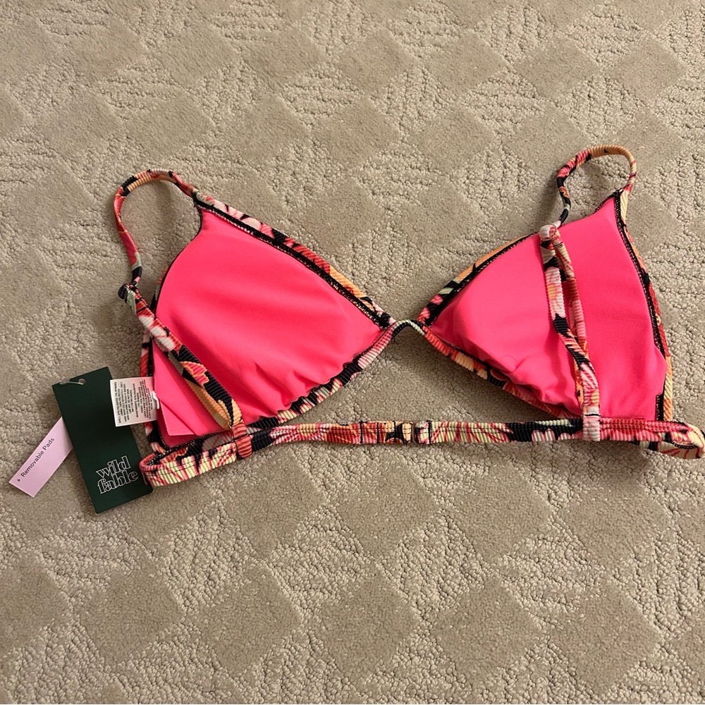 Women's Ribbed Triangle Bikini Top - Wild Fable™ - Picture 10 of 10